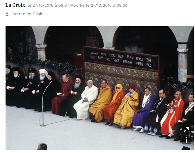 27 octobre 1986 premiere rencontre interreligieuse a assise ville de francesco d assisi autour du pape