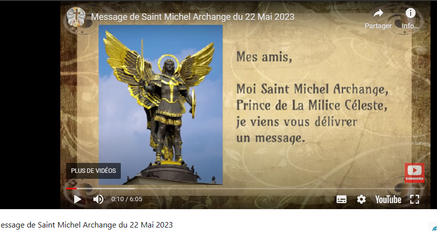 Message de la statue de saint michel archange du 22 mai 2023