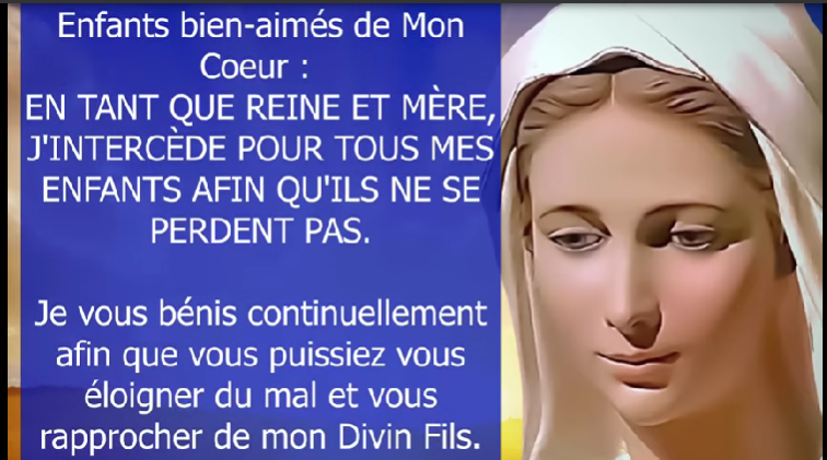 Message vierge marie statue 23 5 2023 reine et mere et son divin fils jesus christ dieu de la sainte trinite