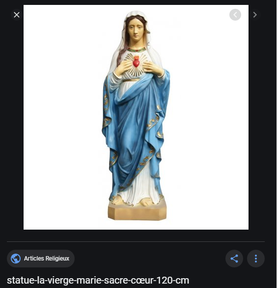 Statue de la vierge marie sacre coeur la mere de dieu de jesus christ de la sainte trinite